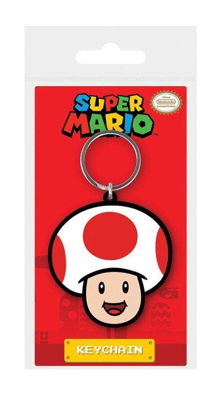 Super Mario Gummi-Schlüsselanhänger Toad 6 cm