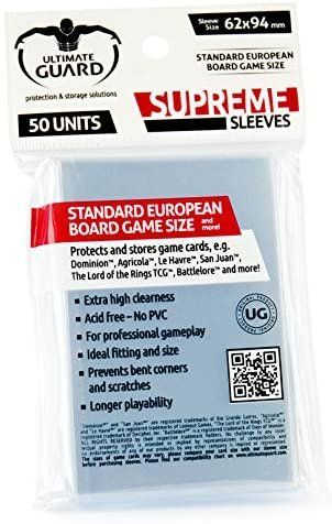 Supreme Sleeves für Brettspielkarten Standard European (50)