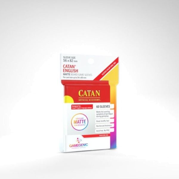 MATTE Catan-Sized Sleeves 56 x 82 mm - Clear (60 Sleeves)