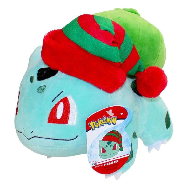 Pokemon - Plüschfigur Winter Bisasam mit Weihnachtsmütze 20cm
