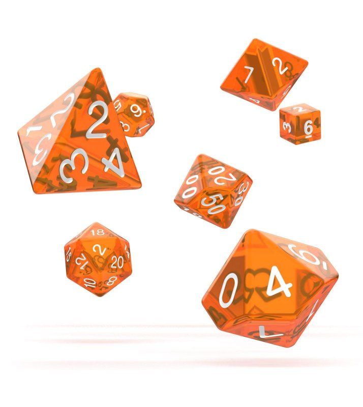 Oakie Doakie Dice RPG Set Translucent - Orange (7) Oakie Doakie Dice RPG Set Translucent - Orange (7)