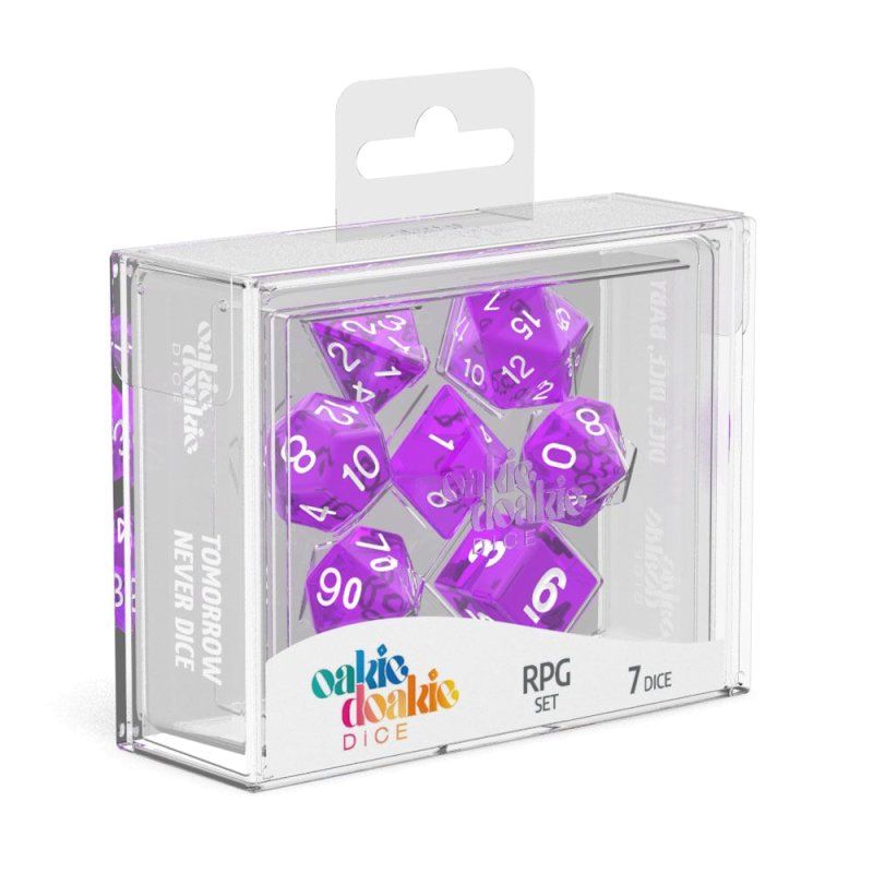 Oakie Doakie Dice RPG Set Translucent - Purple (7) Oakie Doakie Dice RPG Set Translucent - Purple (7)