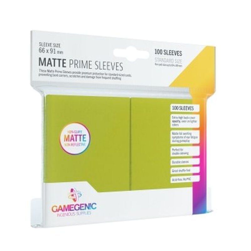 Matte Prime Sleeves Lime (100 Sleeves)