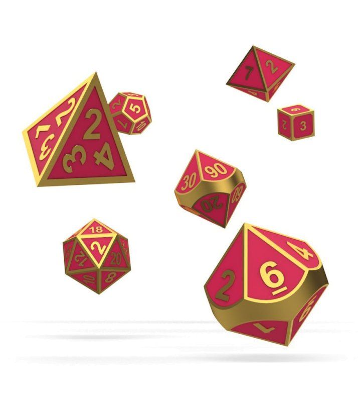 Oakie Doakie Dice RPG Set Metal Glow in the Dark - Golden Princess (7) Oakie Doakie Dice RPG Set Metal Glow in the Dark - Golden Princess (7)