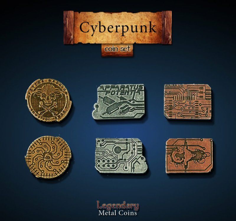 Cyberpunk Coin Set (24 Stück)
