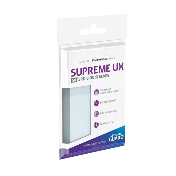 Supreme UX 3rd Skin Sleeves Standard Size Transparent (50)