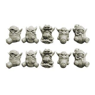 Orcs Heads in Gas Masks