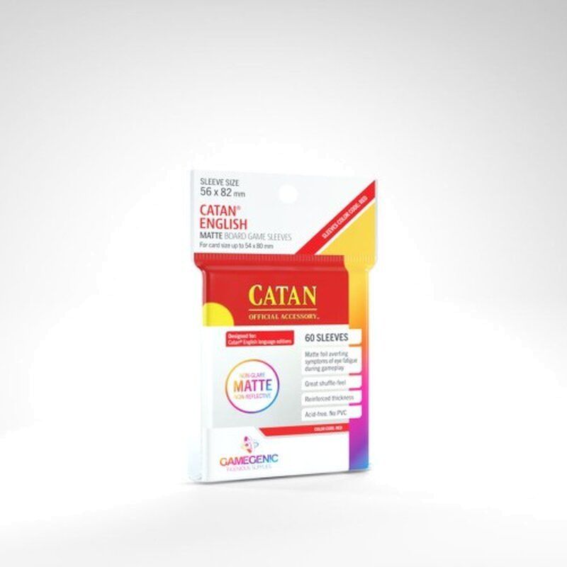 MATTE Catan-Sized Sleeves 56 x 82 mm - Clear (60 Sleeves) MATTE Catan-Sized Sleeves 56 x 82 mm - Clear (60 Sleeves)