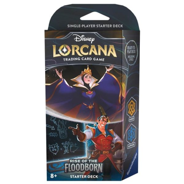 Disney Lorcana Rise of the Floodborn Starter Deck Amber and Sapphire (ENG)