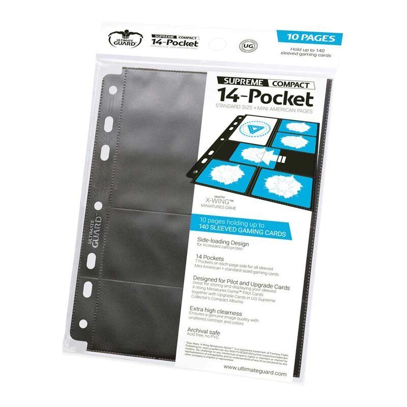 14-Pocket Compact Pages Standard & Mini American Schwarz (10)