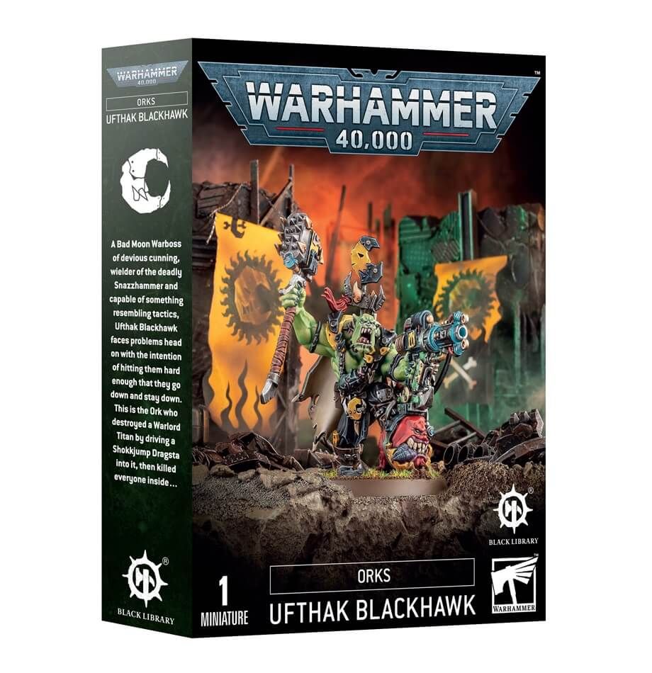 Black Library Miniature: Orks: Ufthak Blackhawk (50-65) Black Library Miniature: Orks: Ufthak Blackhawk (50-65)