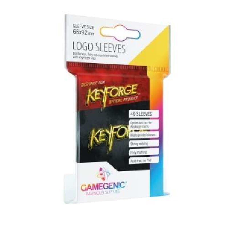 KeyForge Logo Sleeves - Black (40 Sleeves)