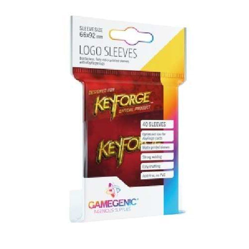 KeyForge Logo Sleeves - Red (40 Sleeves)