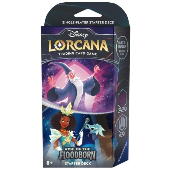 Disney Lorcana Rise of the Floodborn- Starter Deck Amethyst and Steel (ENG)