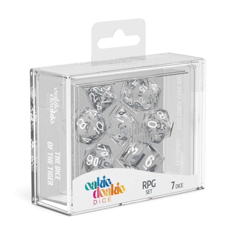 Oakie Doakie Dice RPG Set Translucent - Clear (7) Oakie Doakie Dice RPG Set Translucent - Clear (7)