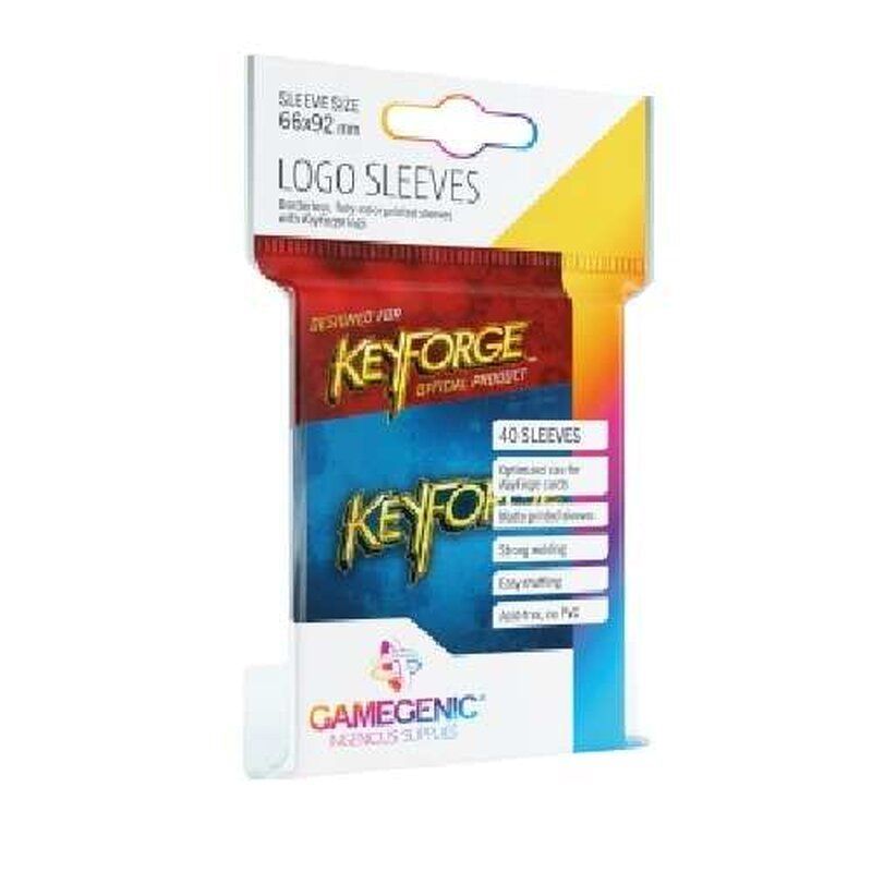 KeyForge Logo Sleeves - Blue (40 Sleeves)